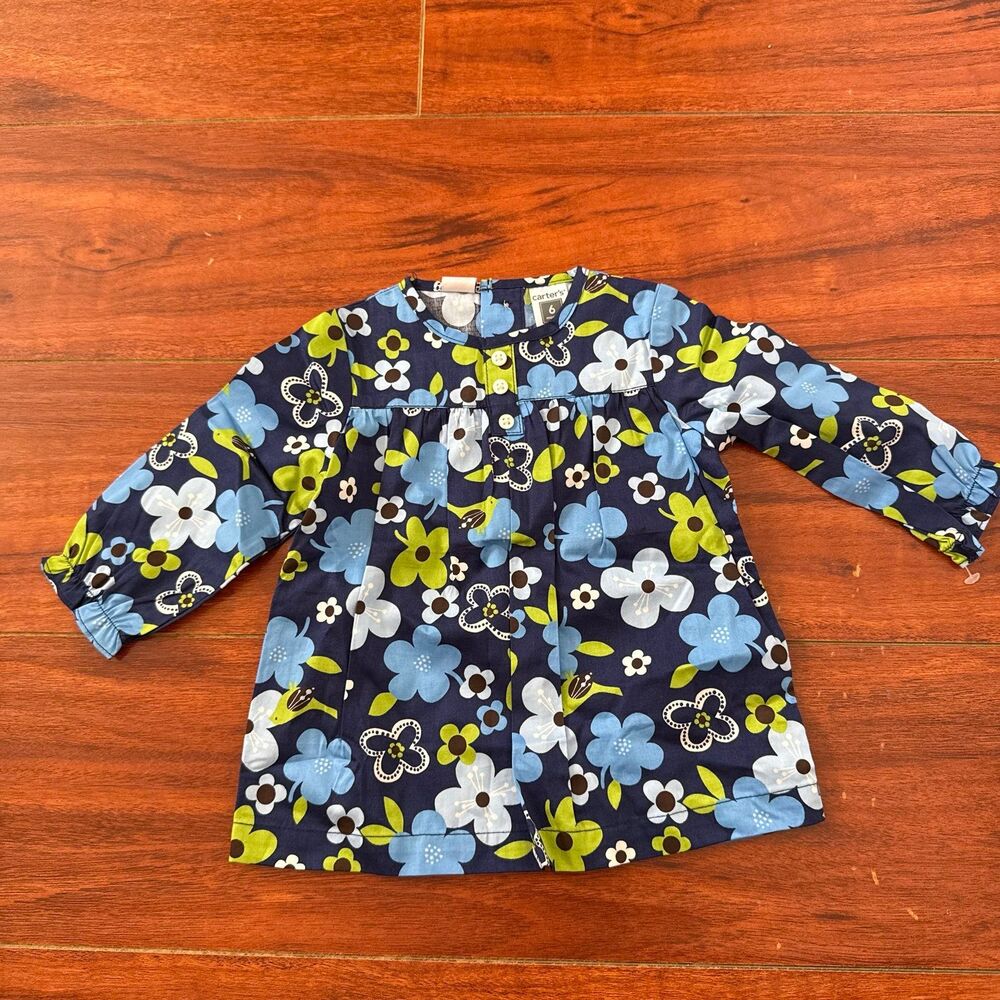 Carter’s Floral Blue Dress 6m